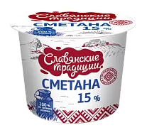Сметана &quot;Славянские традиции&quot; 15% 380г sacmi