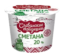 Сметана &quot;Славянские традиции&quot; 20% 380г sacmi
